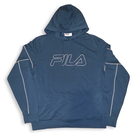 MENS FILA INDAH PULLOVER EMBROIDERED HOODIE - Picture 3 of 6